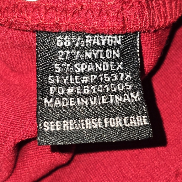 Shinestar Red Skinny Pants STRETCH CUFFED ANKLE POCKETS WOMENS SIZE 1X - Picture 3 of 7